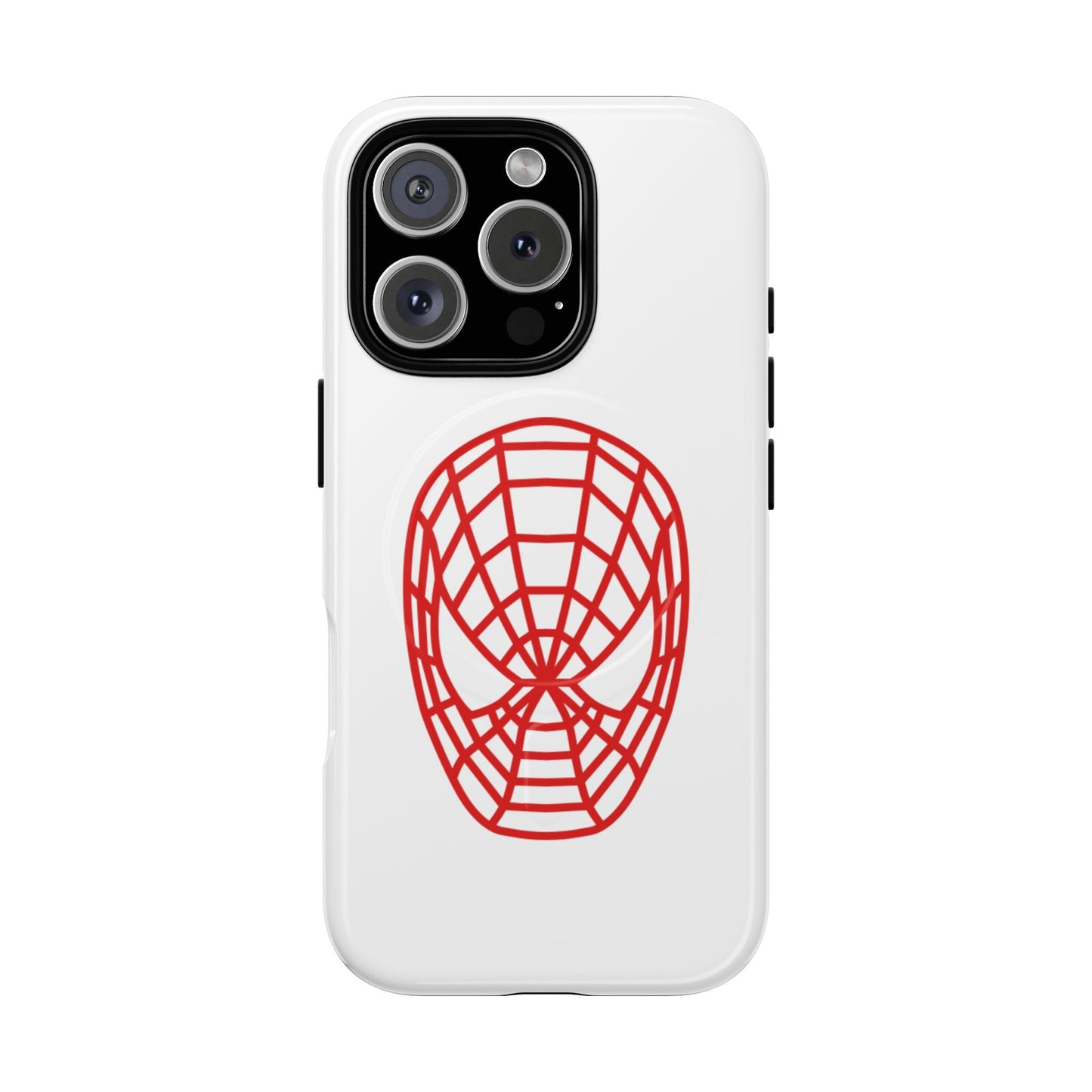 Spider Web Mask Tough Magnetic Phone Case — Red Graphic iPhone Cover