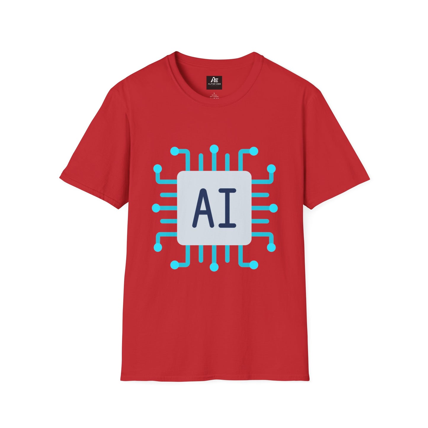 AI Chip Graphic T‑Shirt — Tech Circuit Design Tee