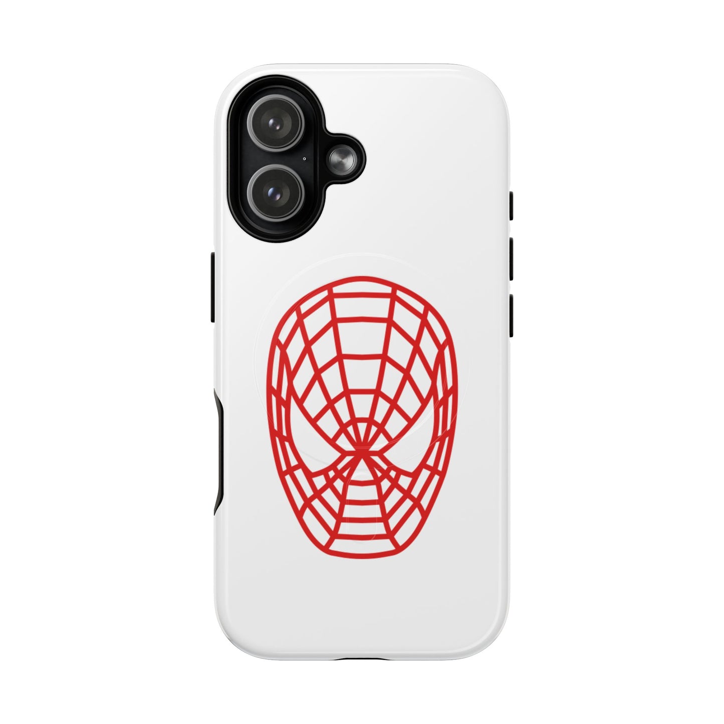 Spider Web Mask Tough Magnetic Phone Case — Red Graphic iPhone Cover