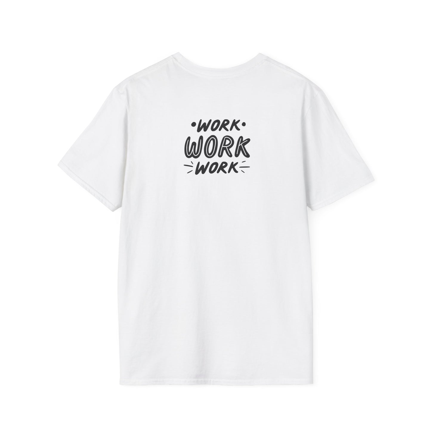 T-Shirt — Minimal 'Overthinking at Laptop' Cute Line Art Tee
