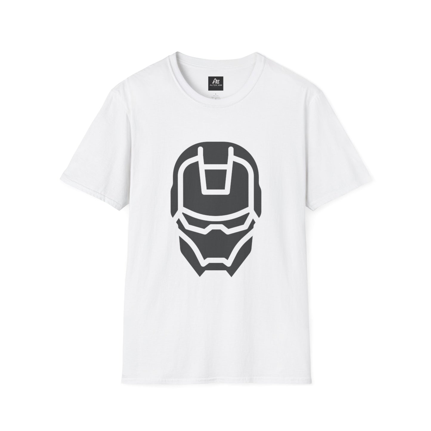 Iron Helmet Graphic T-Shirt — Minimalist Superhero Helmet Design