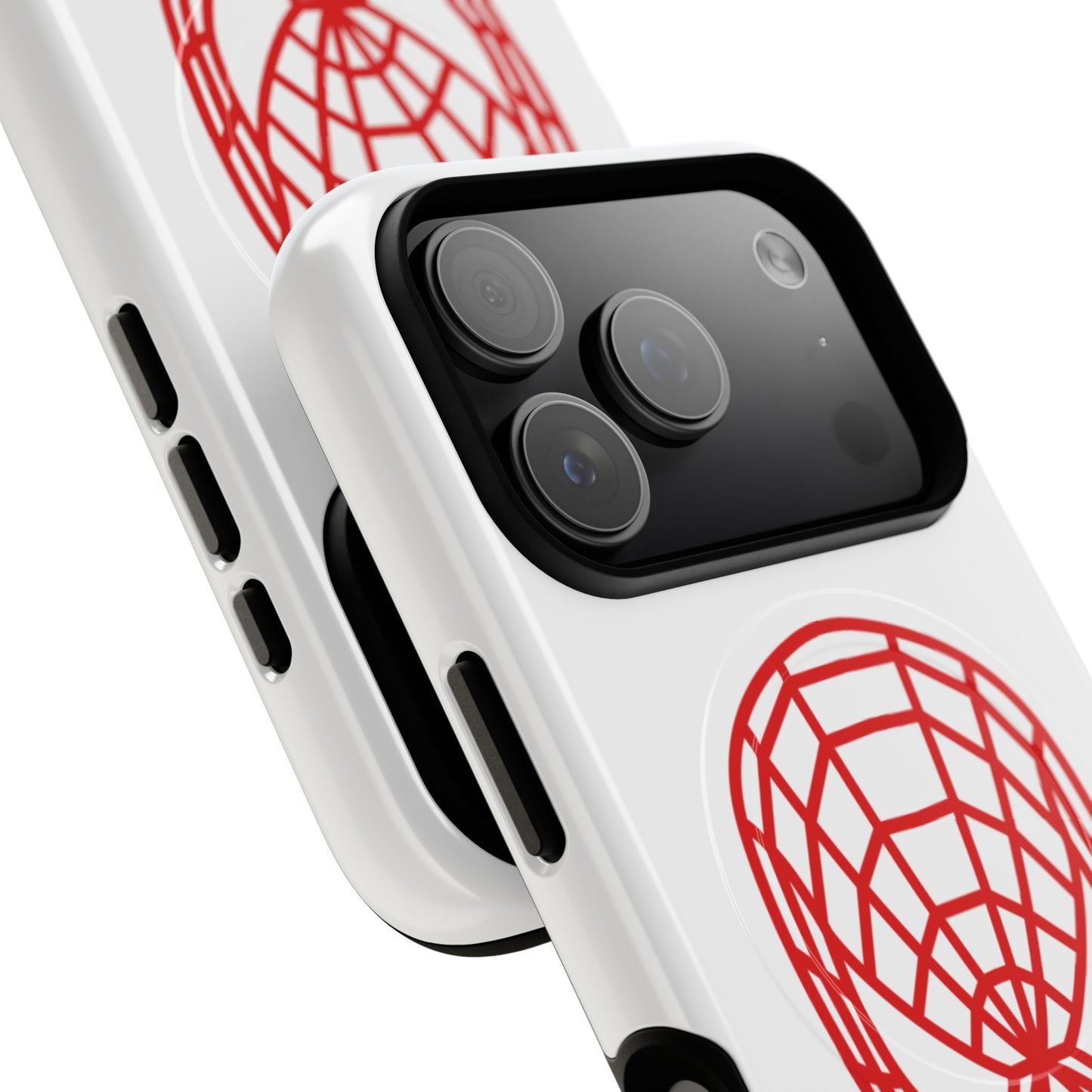 Spider Web Mask Tough Magnetic Phone Case — Red Graphic iPhone Cover