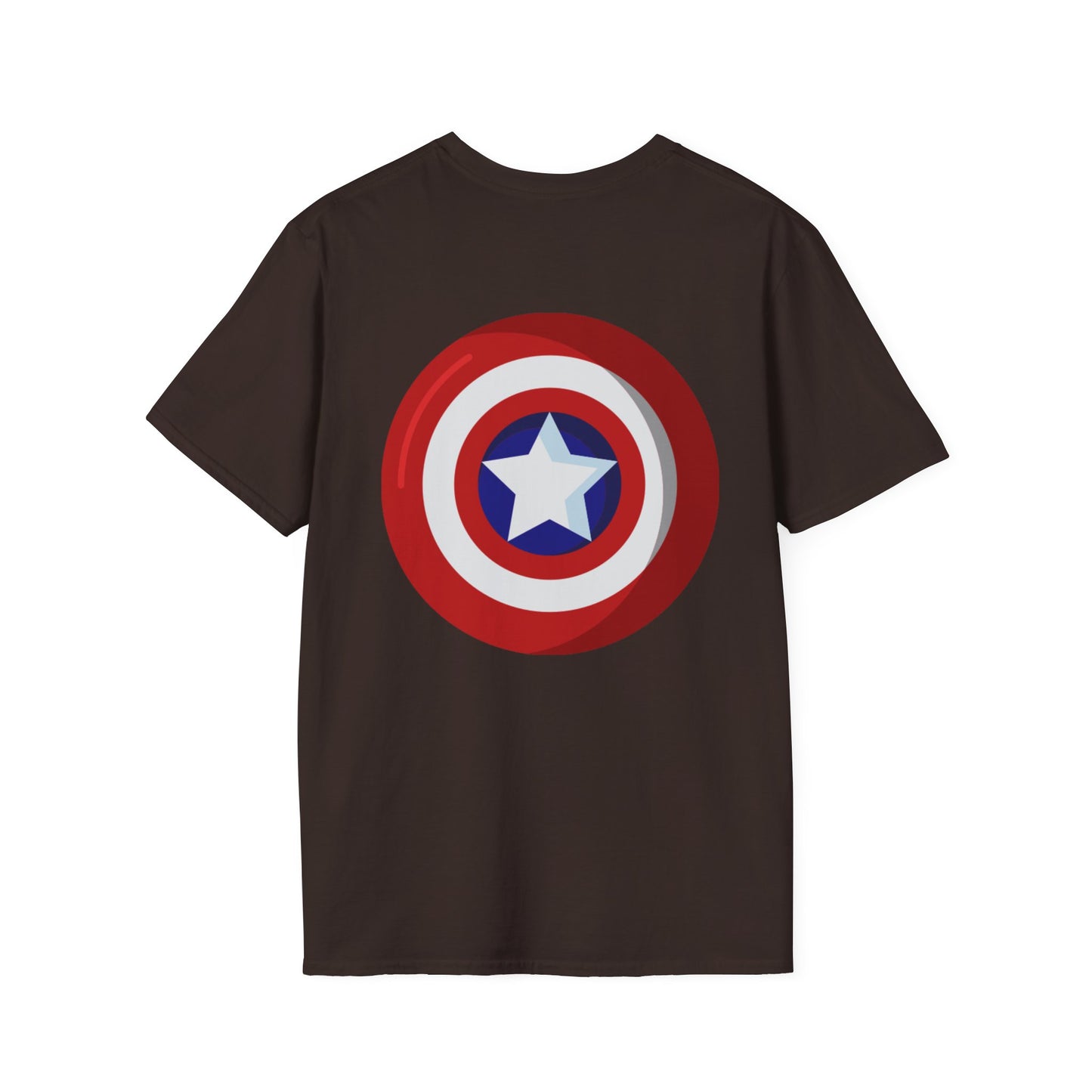 Captain Mask Graphic T-Shirt — Retro Patriotic Superhero Tee
